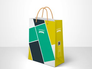 通用时尚商务手提袋纸袋礼袋包装 展开图